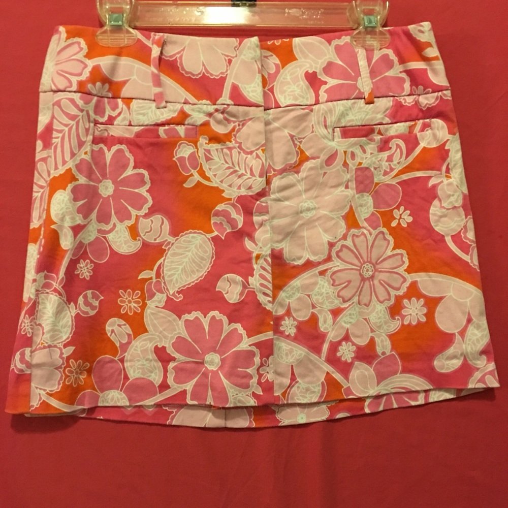Cute New York & Company pink and orange skirt